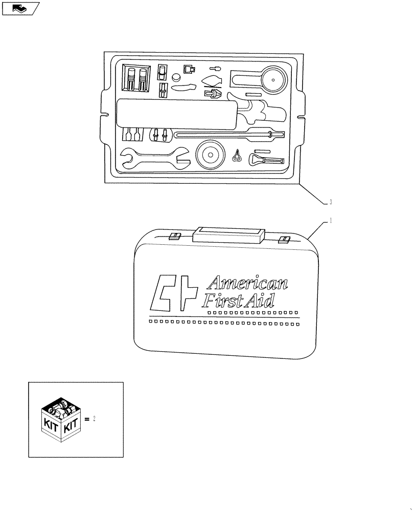 Схема запчастей Case IH TITAN 3030 - (05.102.01) - ROADSIDE EMERGENCY KIT (05) - SERVICE & MAINTENANCE