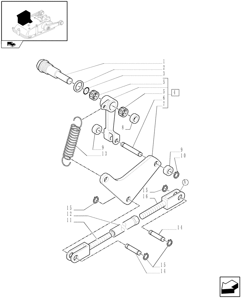 Схема запчастей Case IH FARMALL 85C - (1.82.5[04]) - LIFT CONTROL (07) - HYDRAULIC SYSTEM