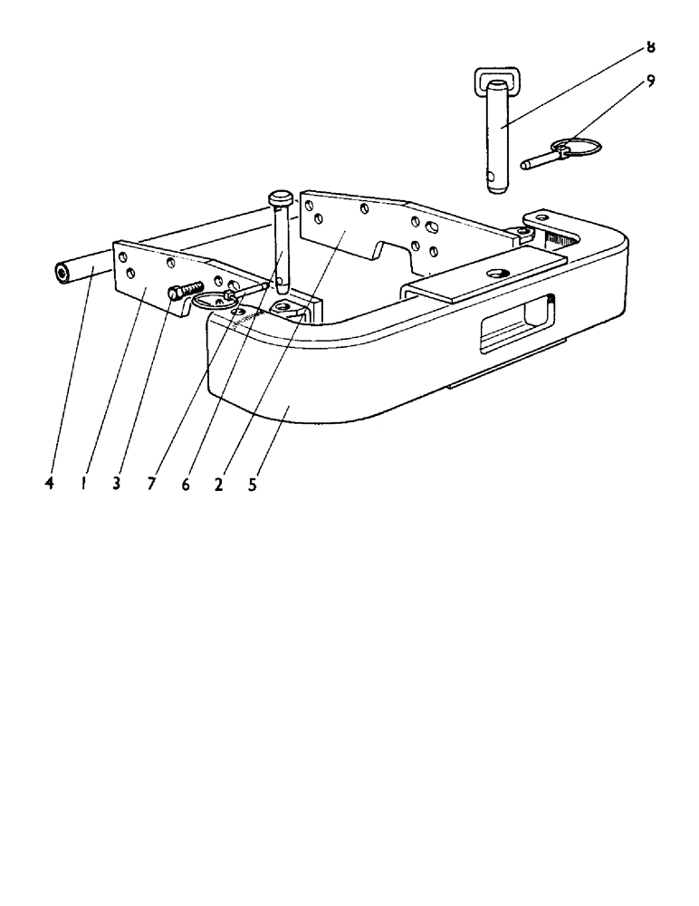 Схема запчастей Case IH 880A - (069) - FRONT TOWING HOOK, U803, OPTIONAL EQUIPMENT Drawbars & Hitches