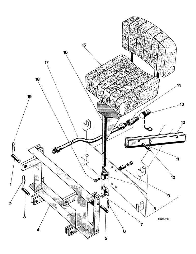 Схема запчастей Case IH 1529 - (204) - PARTS FOR INSTALLATION OF D-100 - D-130 BACKHOES 