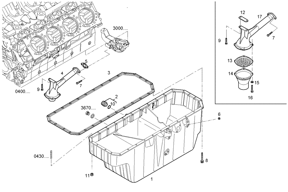 Схема запчастей Case IH FVAE2884X B200 - (0420.222) - OIL SUMP 