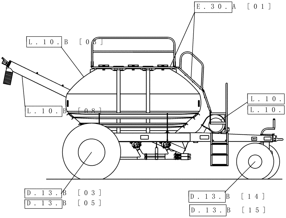 Схема запчастей Case IH ADX3360 - (A[02]) - PICTORIAL INDEX - TOW BEHIND AIR CART A - Distribution Systems