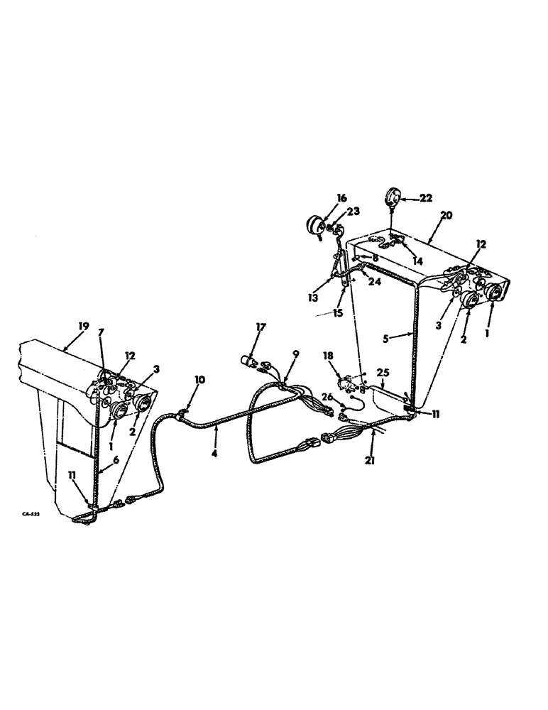 Схема запчастей Case IH 1456 - (08-12) - ELECTRICAL, ELECTRIC WIRING FOR DELUXE FLAT TOP FENDERS, FARMALL TRACTORS (06) - ELECTRICAL