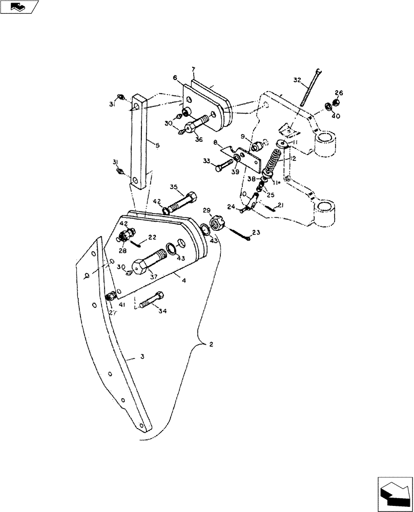 Схема запчастей Case IH 900 SERIES - (75.200.08) - SPRING TRIP SHANK ASSEMBLY (75) - SOIL PREPARATION