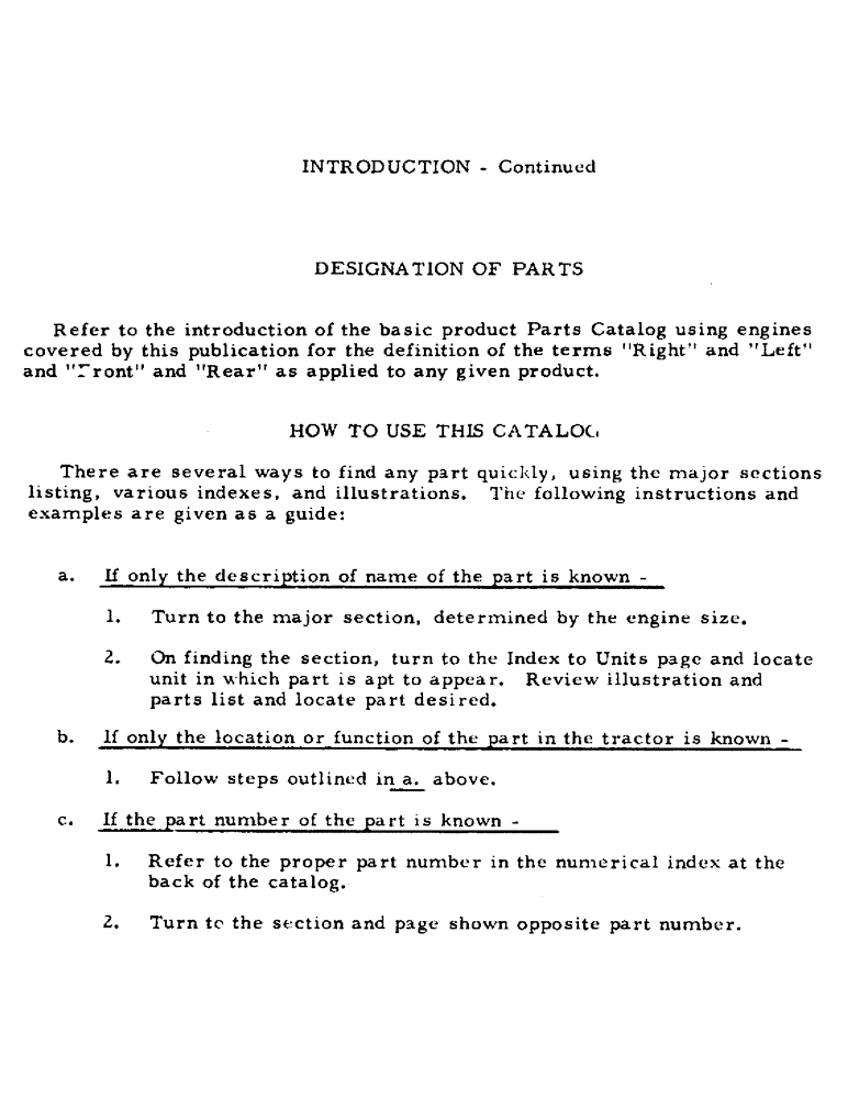 Схема запчастей Case IH D-179 - (04) - INTRODUCTION, CONTINUED 