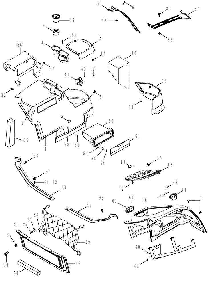 Схема запчастей Case IH MX285 - (09-26) - CAB - TRIM, FENDERS (09) - CHASSIS/ATTACHMENTS