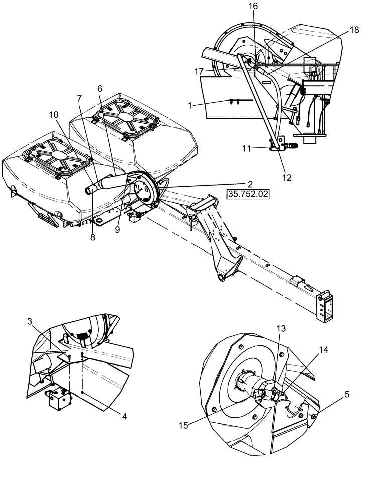 Схема запчастей Case IH 1260 - (80.150.02) - BULK FILL - FAN (80) - CROP STORAGE/UNLOADING