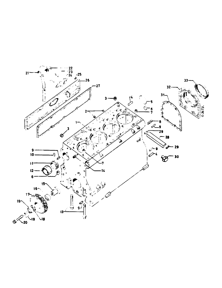 Схема запчастей Case IH 654 - (023) - CRANKCASE (02) - ENGINE