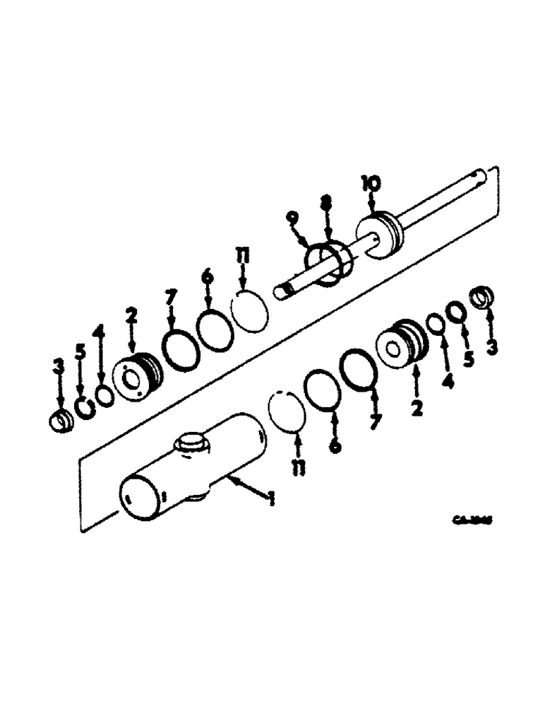 Схема запчастей Case IH 474 - (10-04) - POWER STEERING CYLINDER (07) - HYDRAULICS