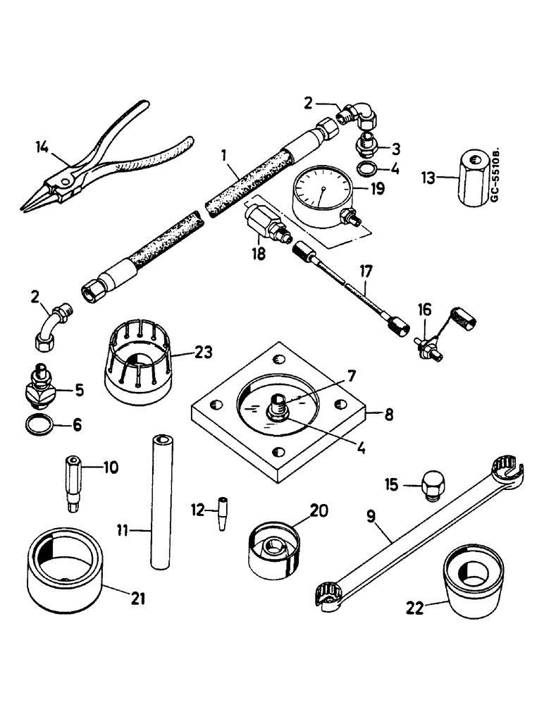 Схема запчастей Case IH 644 - (1B15) - SERVICE TOOLS FOR HYDRAULIC SYSTEM Accessories & Attachments / Miscellaneous