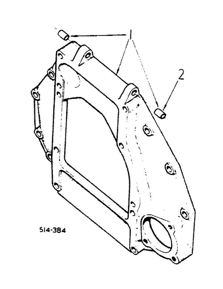 Схема запчастей Case IH 784 - (12-36) - POWER, ENGINE MOUNTING Power