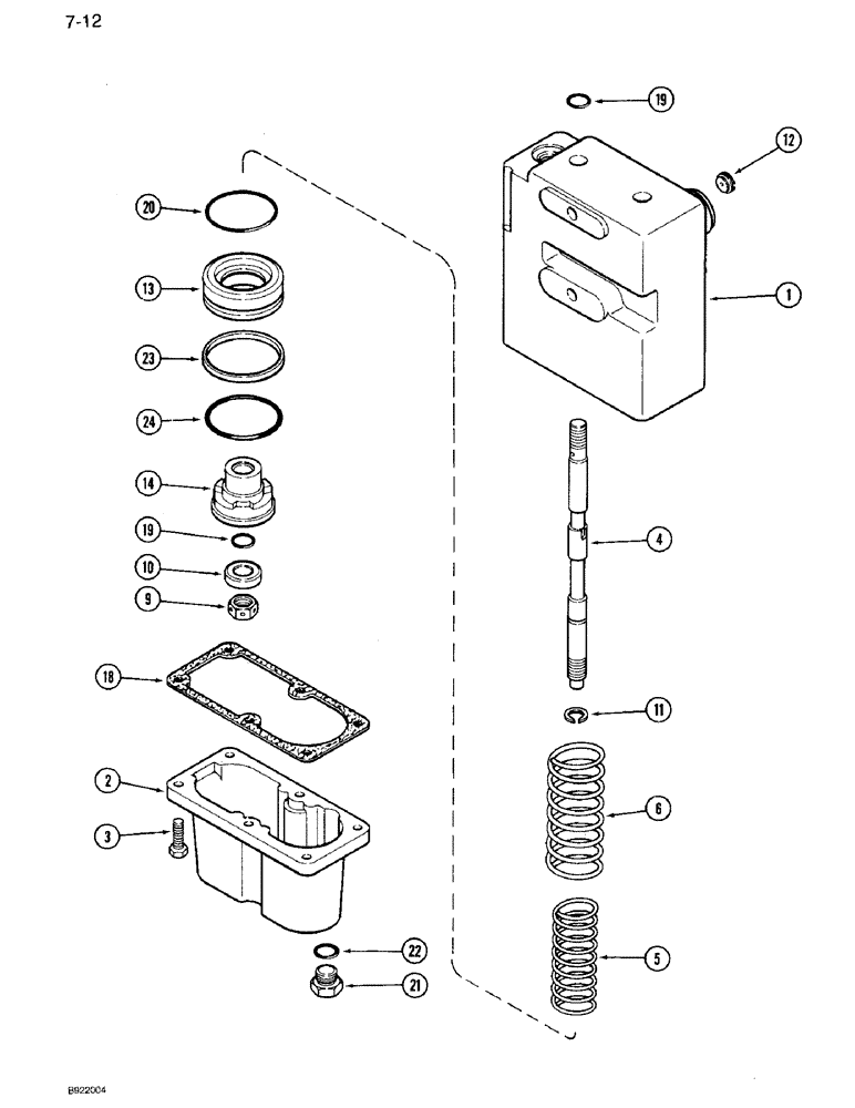 Схема запчастей Case IH 7120 - (7-12) - BRAKE VALVE ASSEMBLY (07) - BRAKES