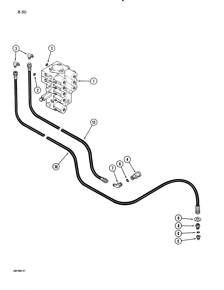 Схема запчастей Case IH 1620 - (8-50) - REEL FORE AND AFT SYSTEM (07) - HYDRAULICS