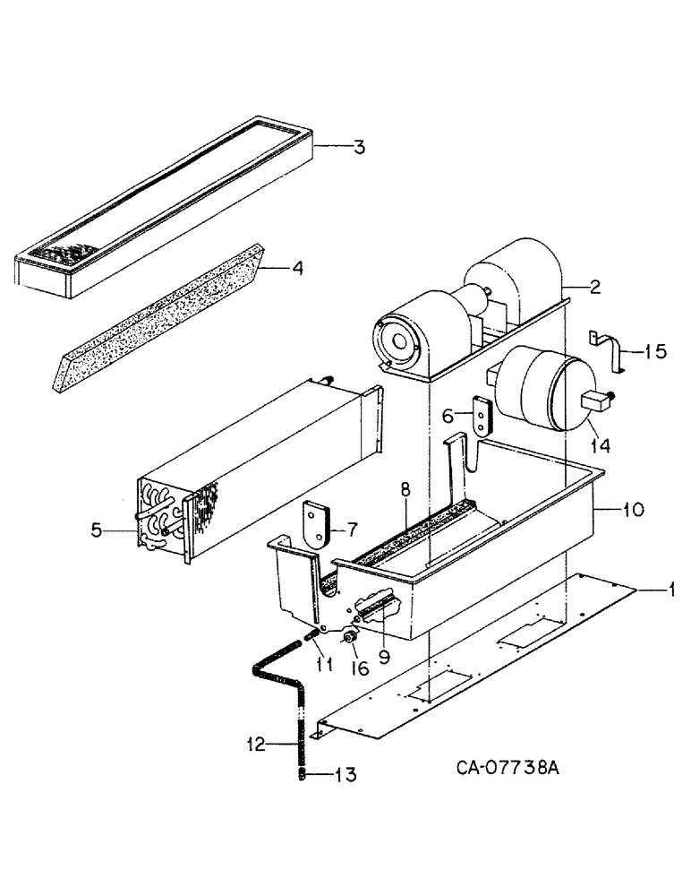 Схема запчастей Case IH 5288 - (13-40) - SUPERSTRUCTURE, EVAPORATOR-HEATER CORE, BLOWER AND RELATED PARTS (05) - SUPERSTRUCTURE