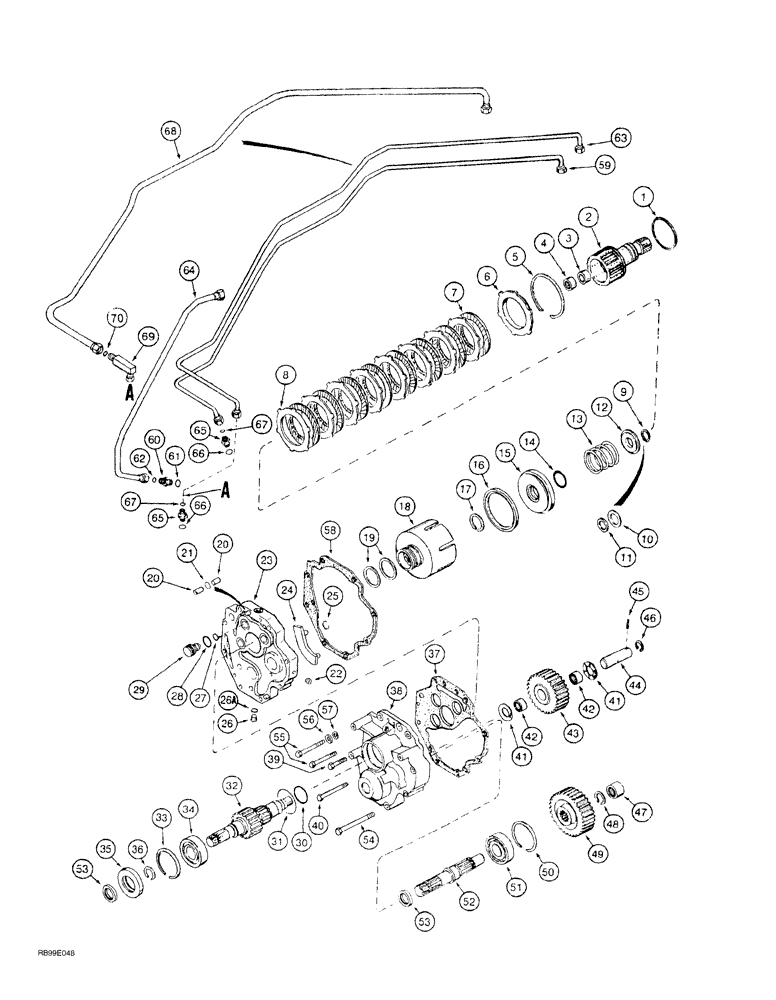 Схема запчастей Case IH 7220 - (6-082) - PTO ASSEMBLY, DUAL SPEED - 540 1000 RPM (06) - POWER TRAIN