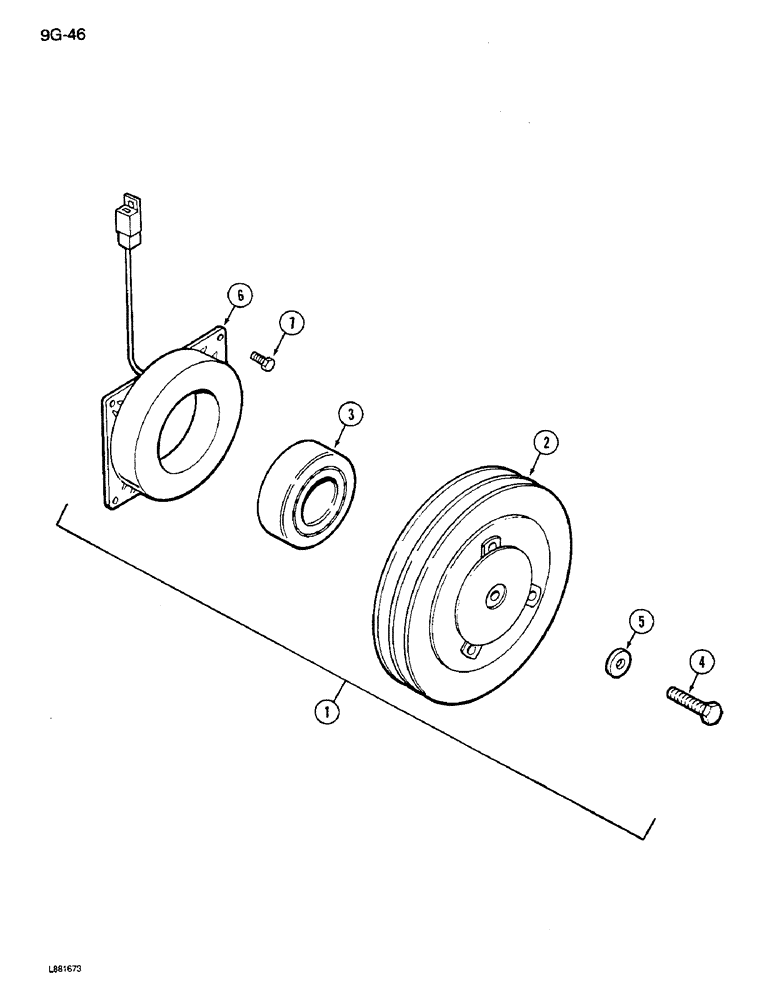 Схема запчастей Case IH 1640 - (9G-46) - COMPRESSOR CLUTCH ASSEMBLY (10) - CAB & AIR CONDITIONING