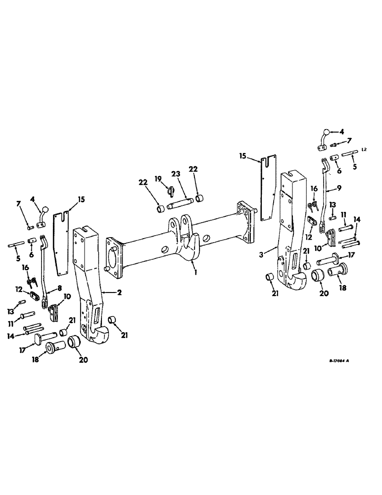 Схема запчастей Case IH 1026 - (09-12) - FRAME, THREE POINT HITCH QUICK COUPLER, CATEGORY III CONVERTIBLE TO CATEGORY II HITCH (12) - FRAME