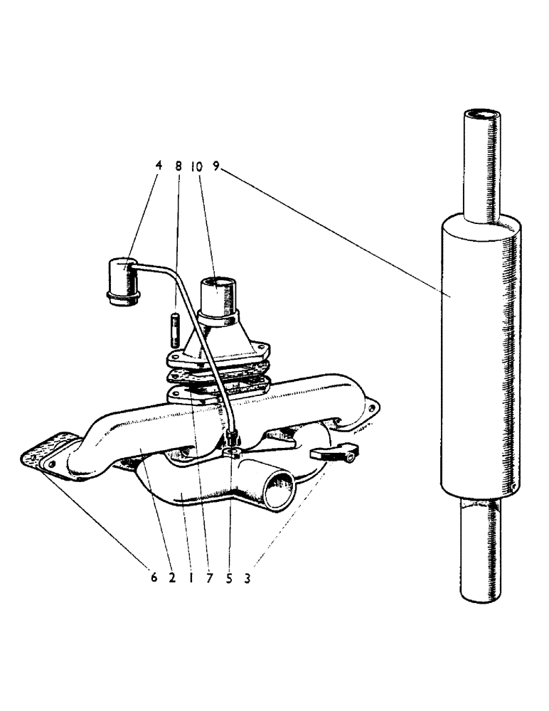 Схема запчастей Case IH 880 - (19) - MANIFOLDS AND EXHAUST, ALL MODELS (01) - ENGINE