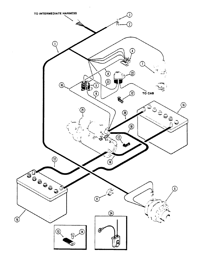 Схема запчастей Case IH 2670 - (092) - ENGINE HARNESS AND ATTACHING PARTS, TRACTOR SERIAL NUMBER 8825001 TO 8826413 (04) - ELECTRICAL SYSTEMS