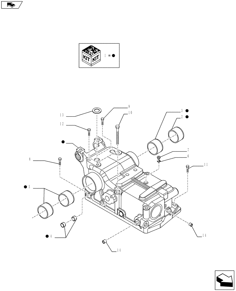 Схема запчастей Case IH FARMALL 75C - (35.110.04[01]) - HYDRAULIC LIFT - COVER - END YR 12-SEP-2012 (35) - HYDRAULIC SYSTEMS