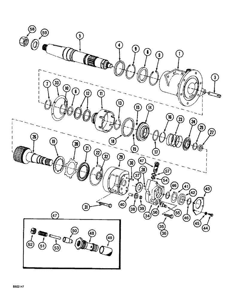 Схема запчастей Case IH 1688 - (6-06) - POWER TAKEOFF CLUTCH ASSEMBLY, PRIOR TO CLUTCH SERIAL NUMBER 118860 (03) - POWER TRAIN