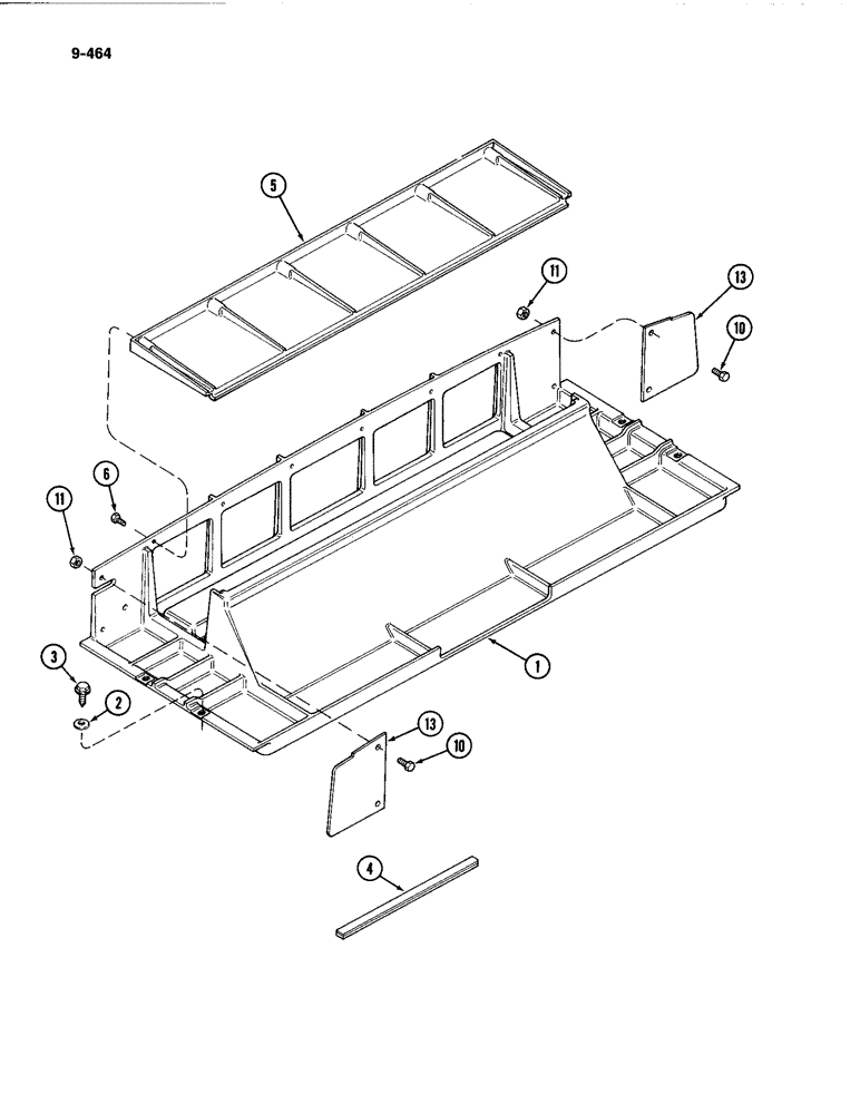 Схема запчастей Case IH 4494 - (9-464) - CAB, PLENUM, CAB SERIAL NO. 12112500 AND AFTER (09) - CHASSIS/ATTACHMENTS