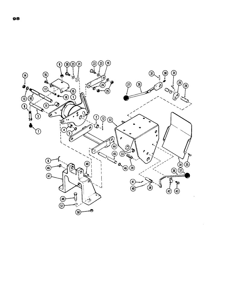 Схема запчастей Case IH 930-SERIES - (098) - SEAT SUSPENSION (09) - CHASSIS