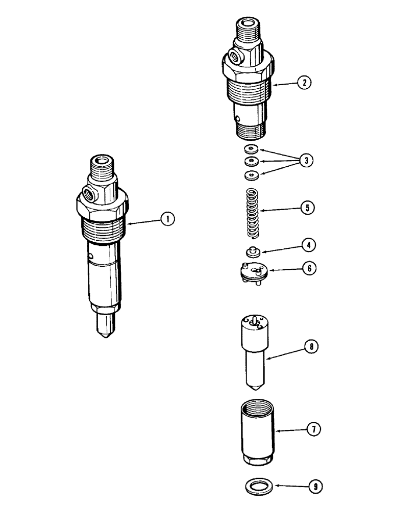 Схема запчастей Case IH 1896 - (3-48) - FUEL INJECTION NOZZLE, 6T-590 DIESEL ENGINE (03) - FUEL SYSTEM