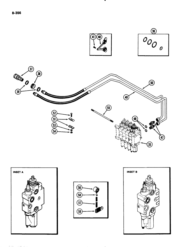 Схема запчастей Case IH 2294 - (8-356) - REMOTE HYDRAULICS, REMOTE ATTACHMENT, NO. 4 CIRCUIT (08) - HYDRAULICS