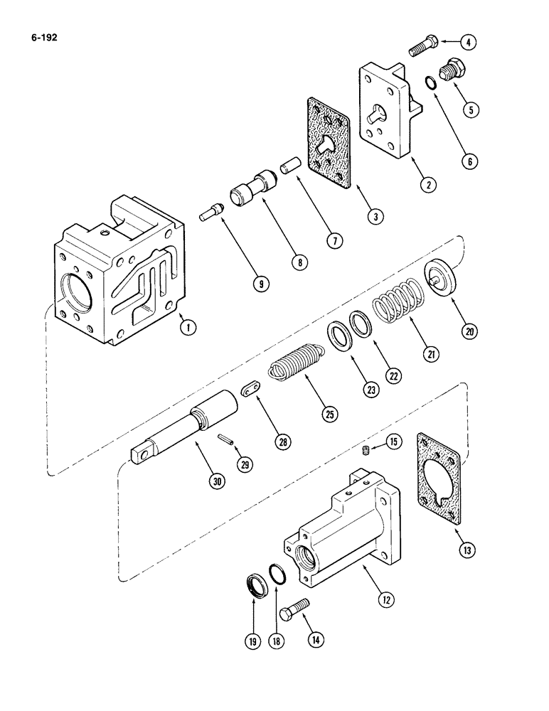 Схема запчастей Case IH 4994 - (6-192) - CLUTCH CONTROL VALVE ASSEMBLY (06) - POWER TRAIN