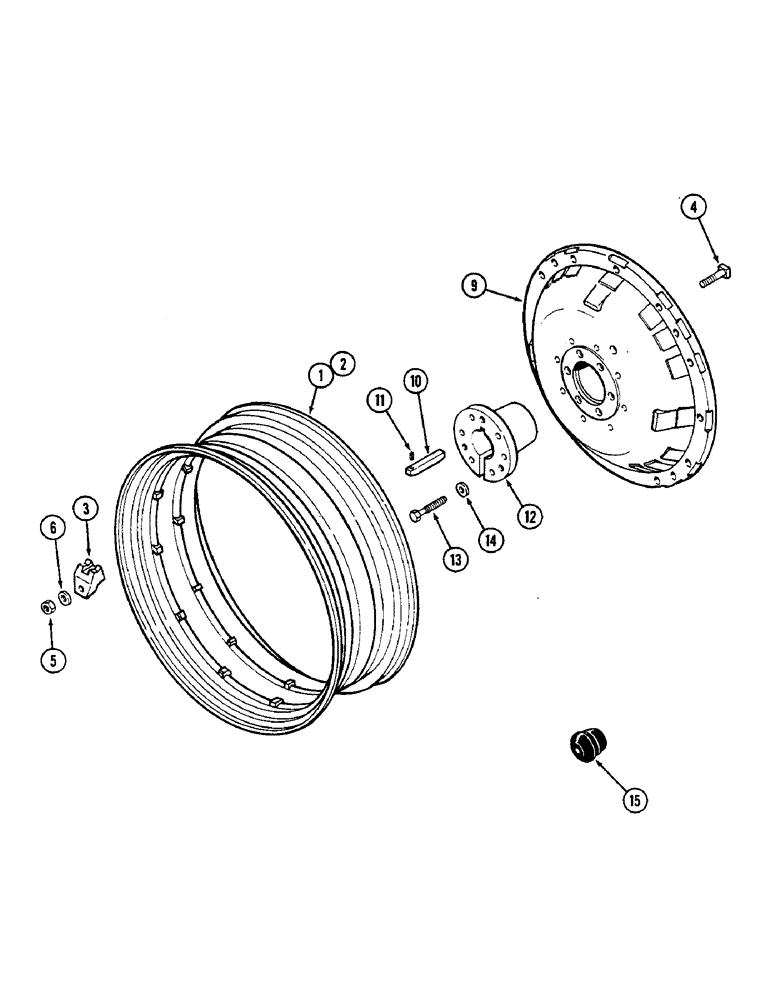 Схема запчастей Case IH 2290 - (6-300) - REAR WHEELS, WITH 34 INCH (864 MM) RIMS (06) - POWER TRAIN