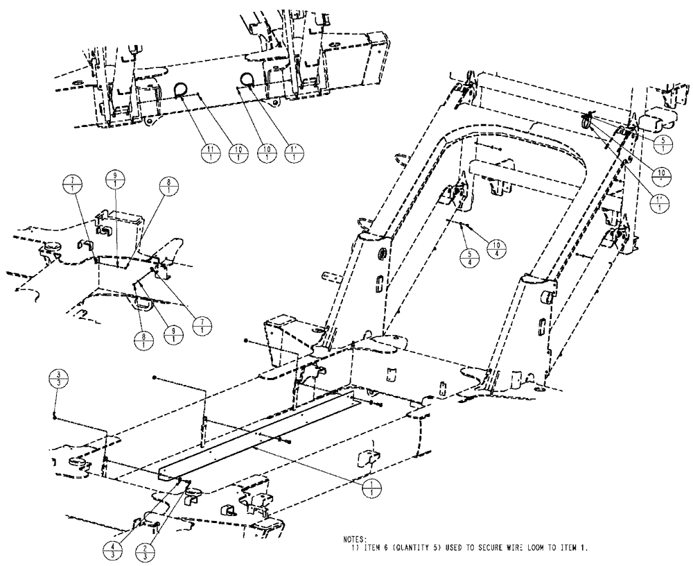 Схема запчастей Case IH SPX3320 - (12-003) - HARNESS MOUNTING GROUP (06) - ELECTRICAL