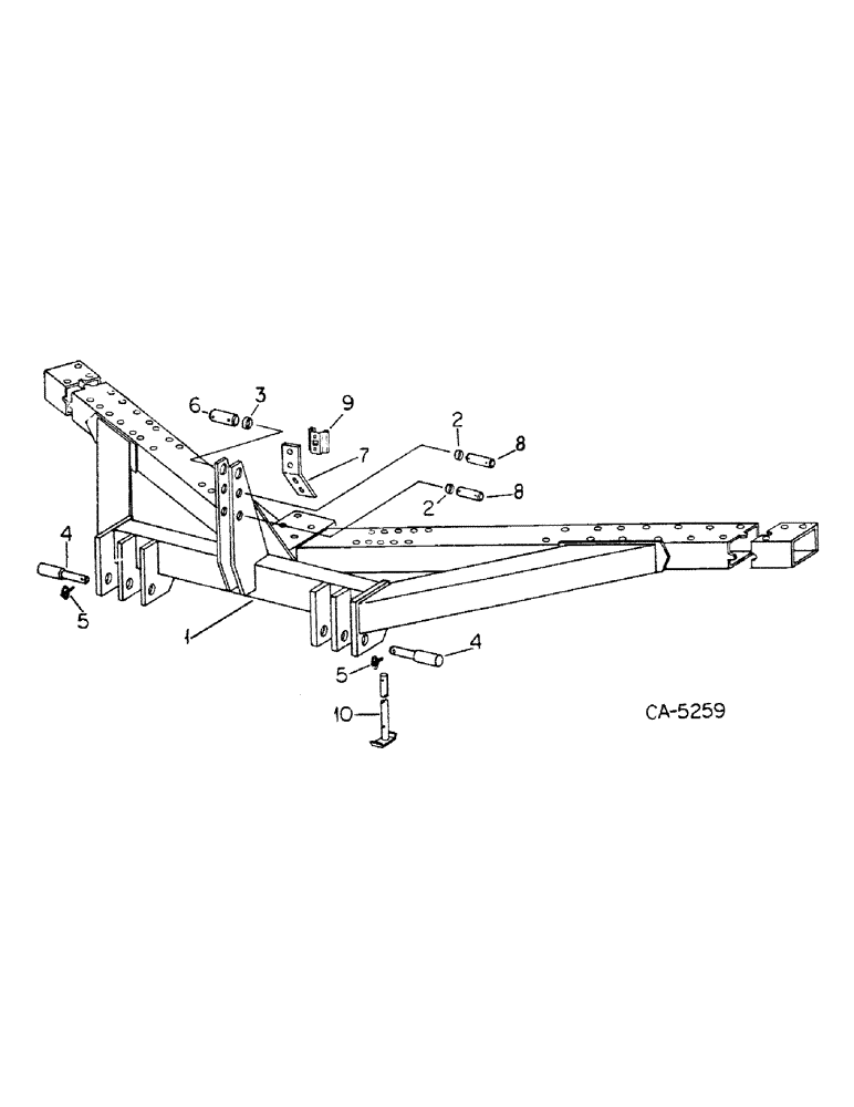 Схема запчастей Case IH 6 FARM - (A-18) - 11 SUBSOIL CHISEL MAIN FRAME AND SAFETY LAMP BRACKET 