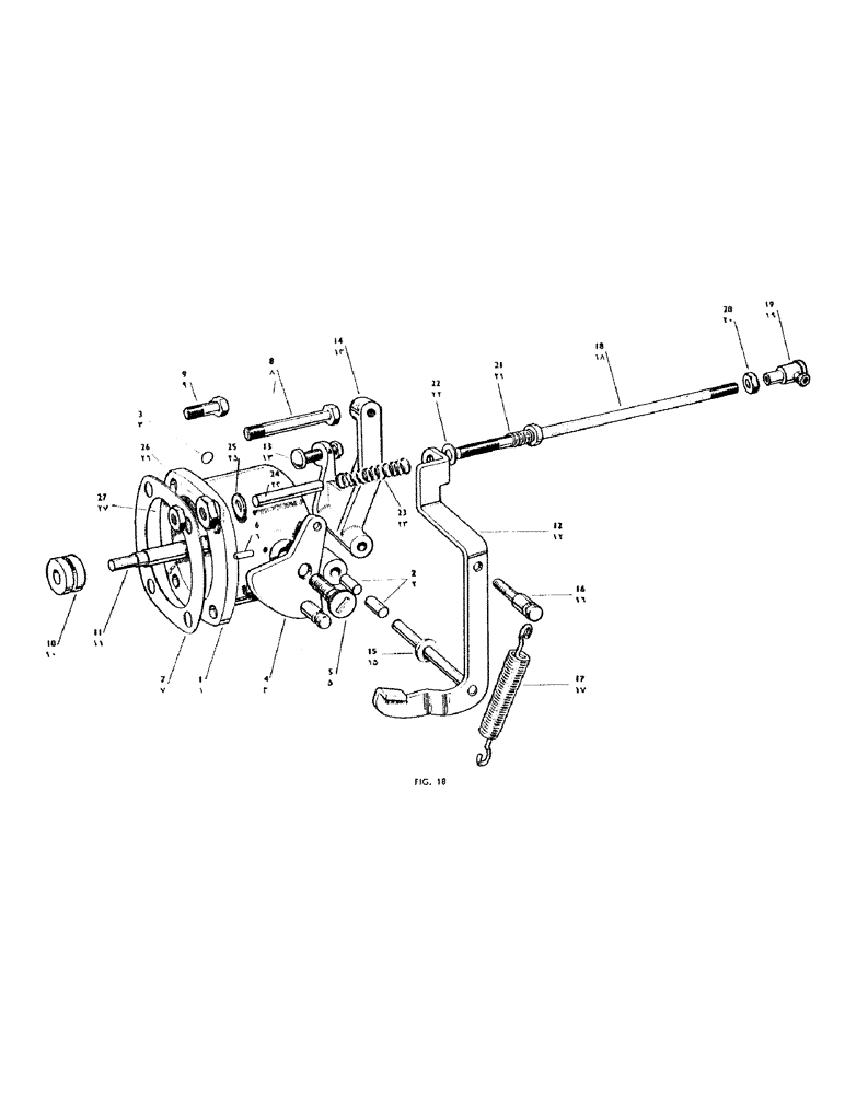 Схема запчастей Case IH 950 - (052) - GOVERNOR CASE AND CONTROLS (02) - ENGINE