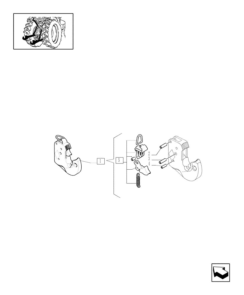 Схема запчастей Case IH MAXXUM 100 - (1.89.6/01C) - IMPLEMENT LINKAGE HOOK - PARTS (STD + VAR.330921-331921-331923) (09) - IMPLEMENT LIFT