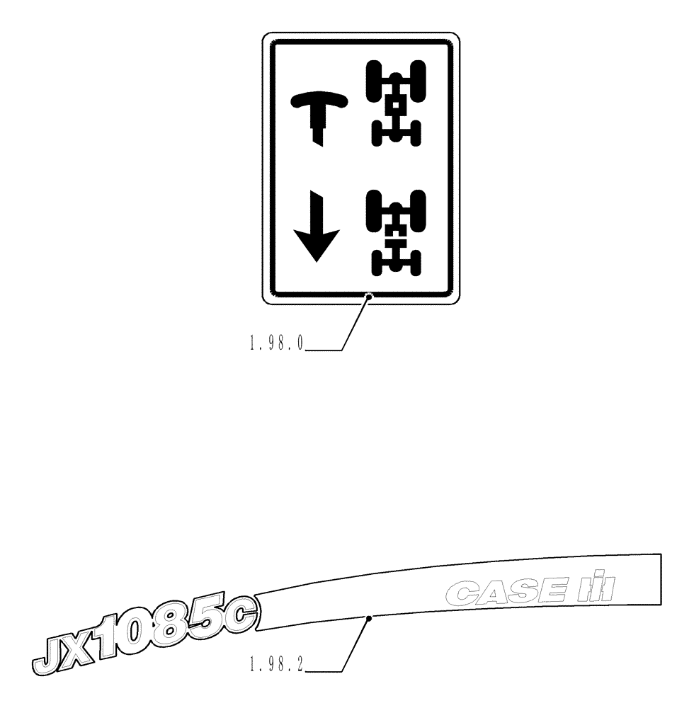 Схема запчастей Case IH JX1095C - (1.97.90) - SEC. 13 - DECALS (13) - DECALS