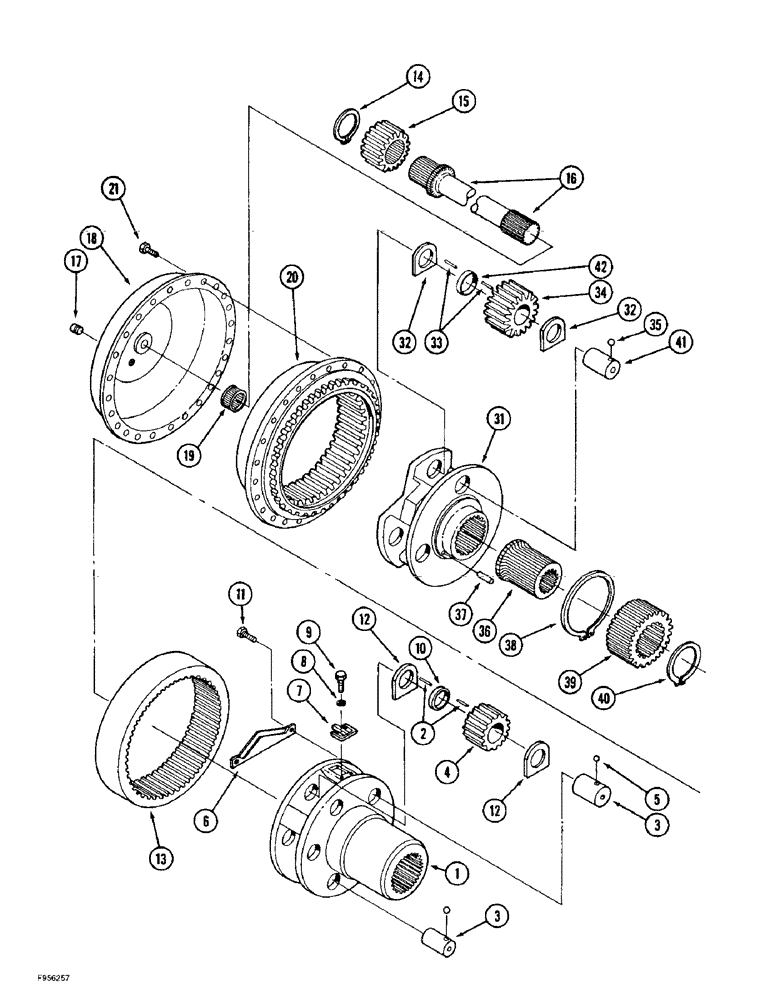 Схема запчастей Case IH 9350 - (6-178) - RIGID AXLE ASSEMBLY, WHEEL HUB PLANETARY (06) - POWER TRAIN