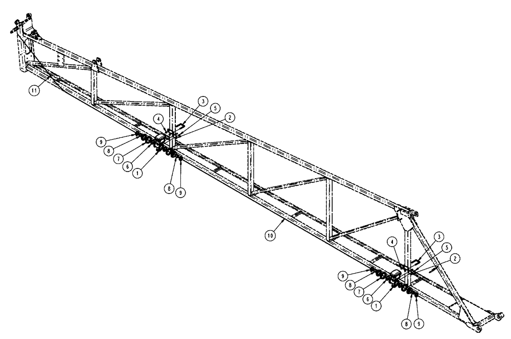 Схема запчастей Case IH SPX4410 - (09-079) - BOOM VALVE GROUP, MID, LO-FLOW Liquid Plumbing