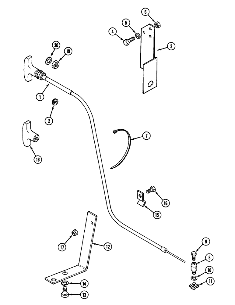 Схема запчастей Case IH 1594 - (3-42) - ENGINE STOP CONTROL (03) - FUEL SYSTEM