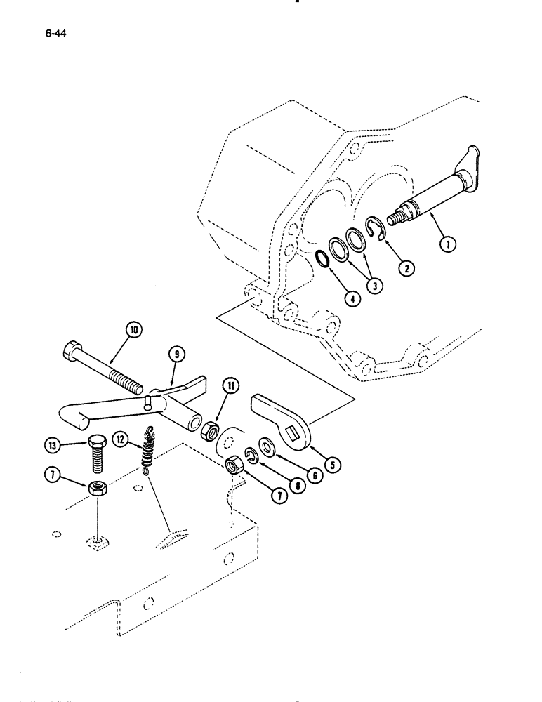 Схема запчастей Case IH 235 - (6-44) - DIFFERENTIAL, PARK LOCK (06) - POWER TRAIN