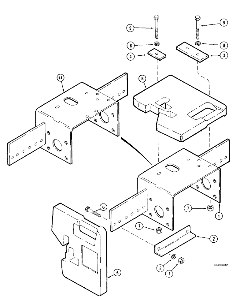 Схема запчастей Case IH 2188 - (5-46) - STEERING AXLE WEIGHTS (04) - STEERING