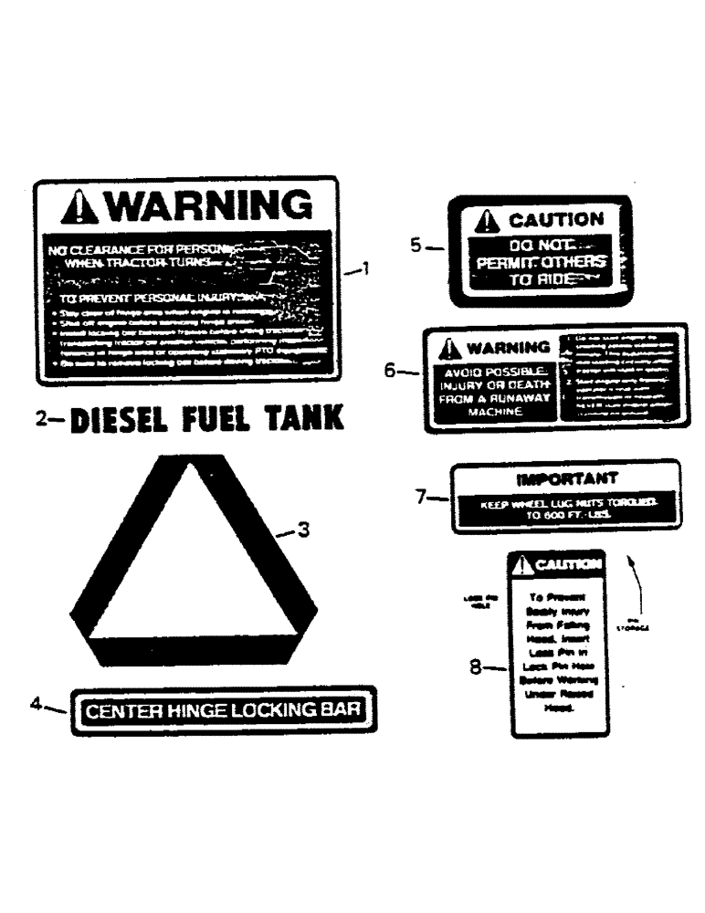 Схема запчастей Case IH 9180 - (09-01) - CHASSIS DECALS (13) - DECALS