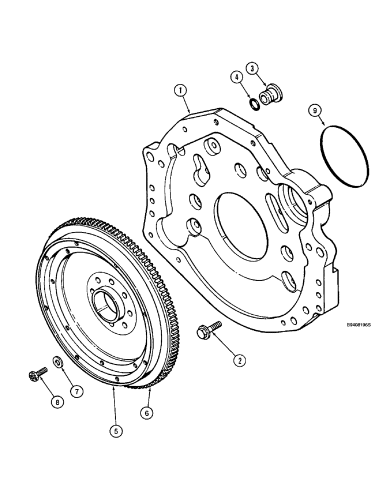 Схема запчастей Case IH 2144 - (2-48) - FLYWHEEL AND BACKING PLATE, 6TA-590 ENGINE, 6TA-590 EMISSIONS CERTIFIED ENGINE (01) - ENGINE