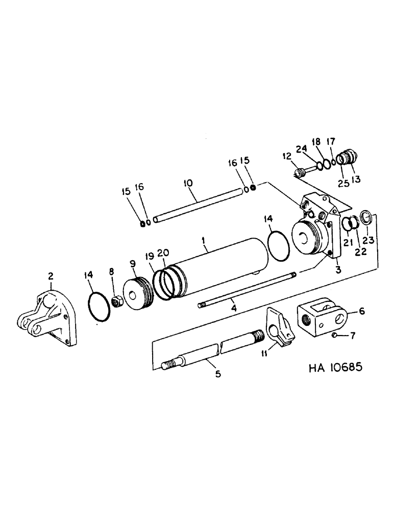 Схема запчастей Case IH 6000 - (A-27) - HYDRAULIC CYLINDER, IH, 3.5 X 8 DOUBLE ACTING 