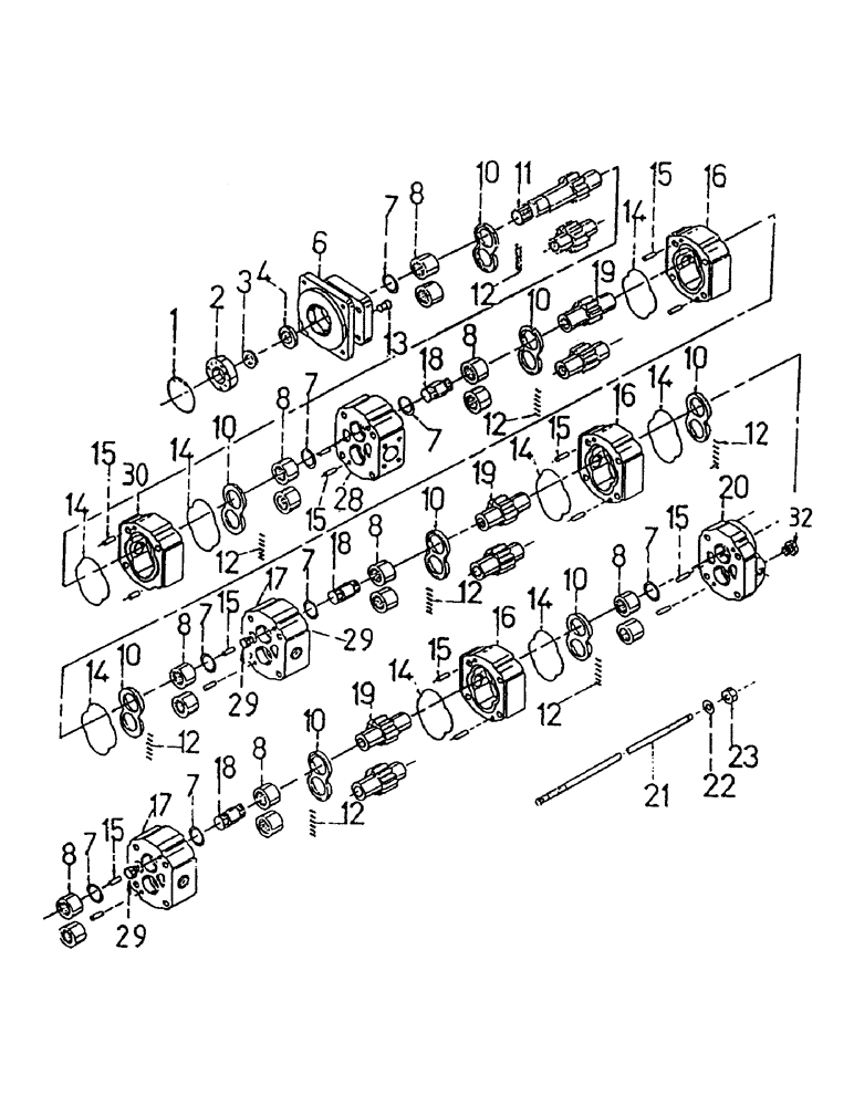 Схема запчастей Case IH 7000 - (B02-60) - HYDRAULIC MOTOR, M51B Hydraulic Components & Circuits