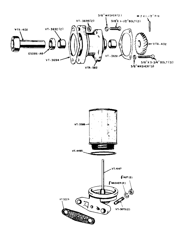 Схема запчастей Case IH 300-SERIES - (009) - SPARK IGNITION ENGINES, MAGNETO ADAPTER, ENGINE OIL FILTER (02) - ENGINE