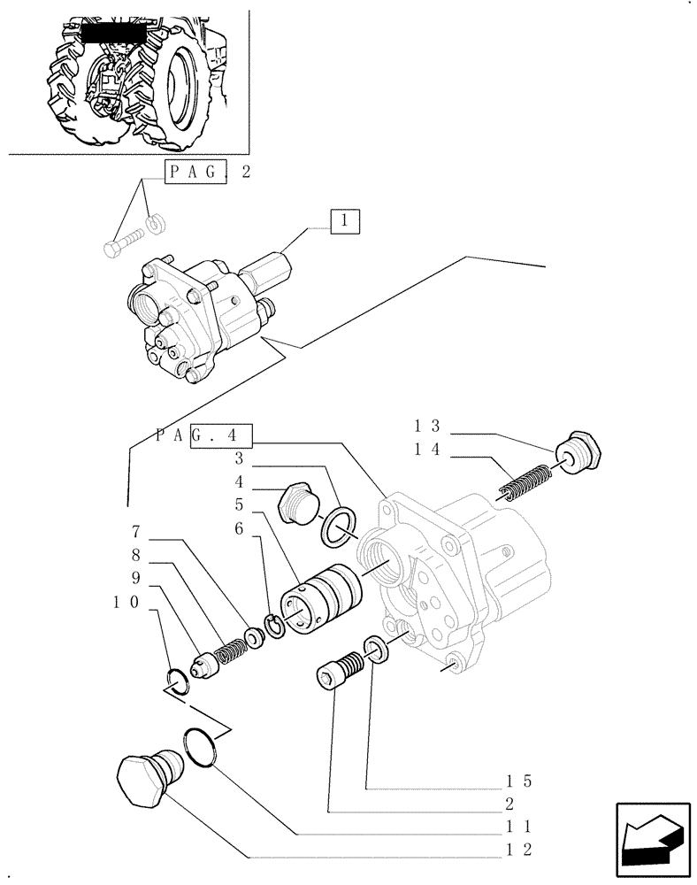 Схема запчастей Case IH JX1060C - (1.82.4[01]) - LIFTER DISTRIBUTOR AND VALVES - BREAKDOWN (07) - HYDRAULIC SYSTEM