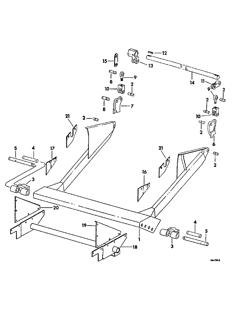 Схема запчастей Case IH 715 - (33-11) - FEEDER, FEEDER HITCH, SERIAL NO. 8000 AND BELOW (13) - FEEDER