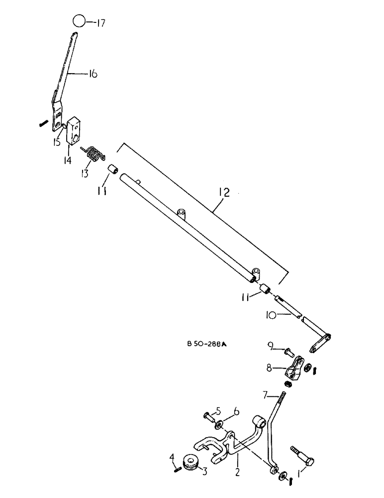 Схема запчастей Case IH 484 - (07-38) - DRIVE TRAIN, POWER TAKE OFF LEVER AND CONNECTIONS, H PATTERN SHIFT (04) - Drive Train