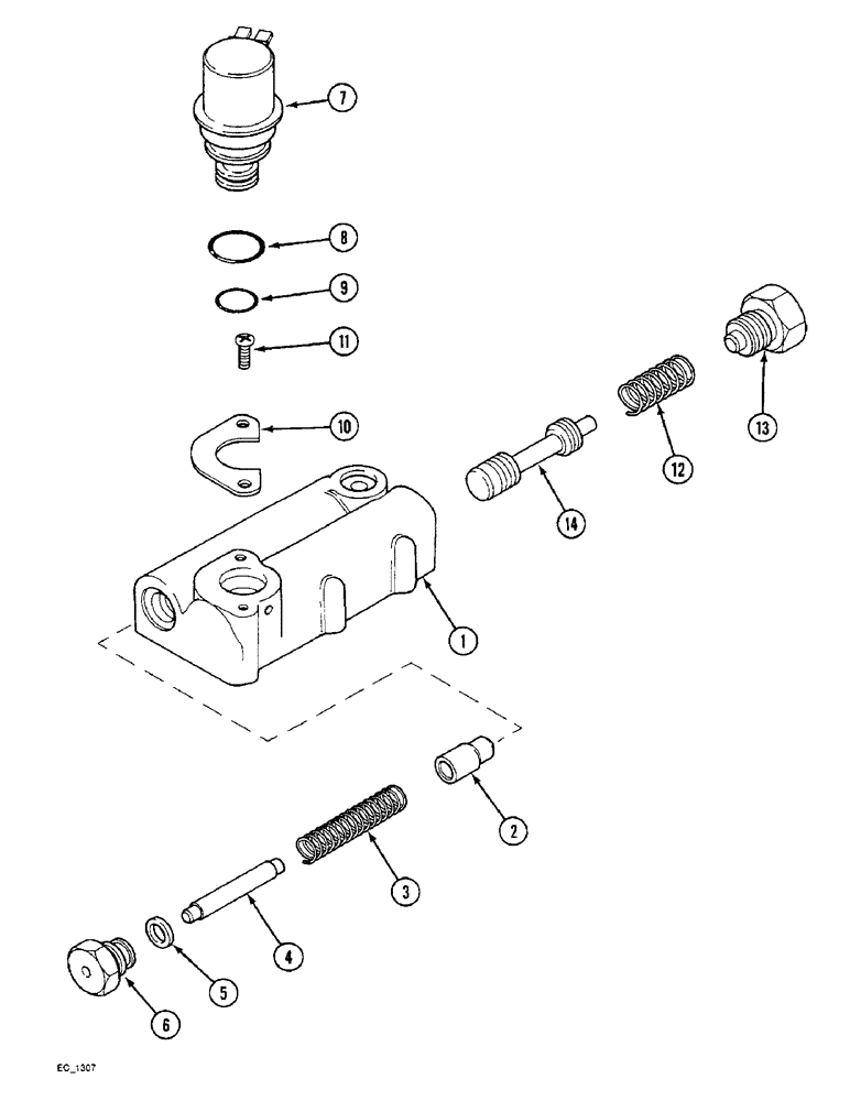 Схема запчастей Case IH 4240 - (8-20) - REGULATOR VALVE ASSEMBLY, TWO SPEED POWER SHIFT (08) - HYDRAULICS